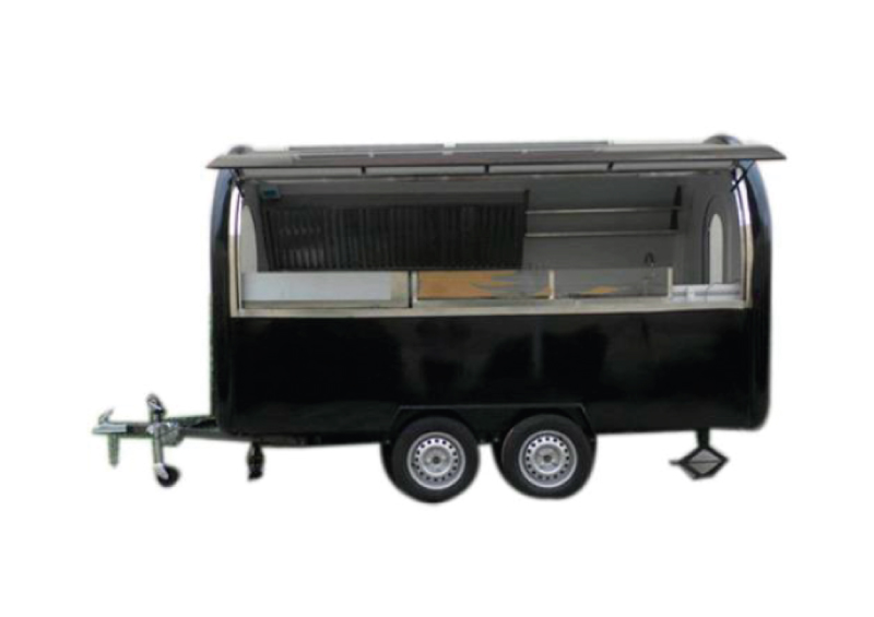 small round food trailer