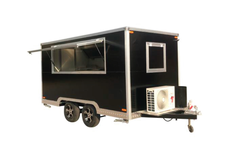 Square food trailer
